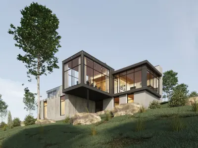 Long Horizontals House 3D model