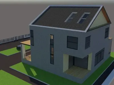 Contemporan House  3D print model