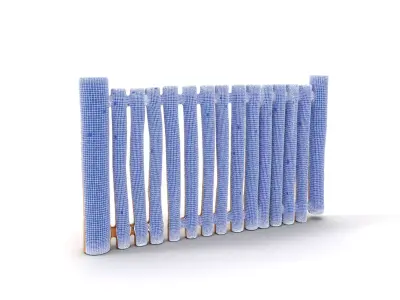 Rustic Wooden Fence model pack Low-poly 3D model