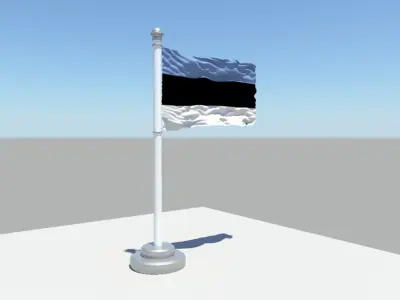 Estonia flag 3D model