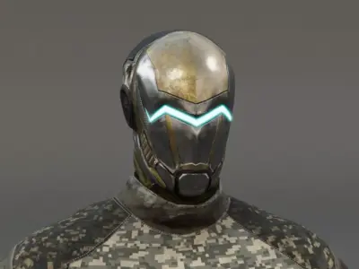 Robot Soldier Low-poly 3D model purchase
