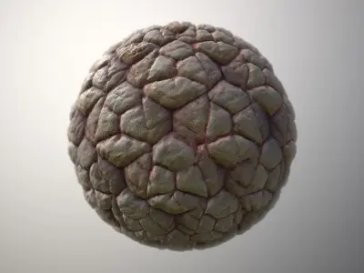 Material Skin Monster 35 Seamless PBR Texture Texture