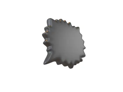 Right Anger Bubble v2 002 Low-poly 3D model