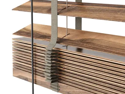Wooden Blinds Set 12 3D model