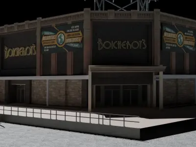 Large building Free low-poly 3D model
