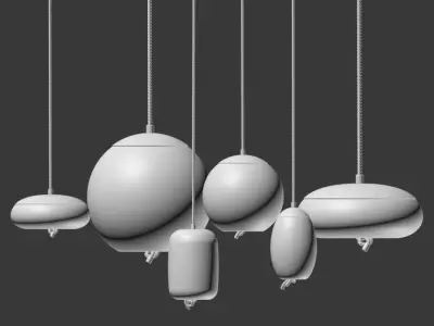 Brokis Knot Small Glass Pendant 3D model