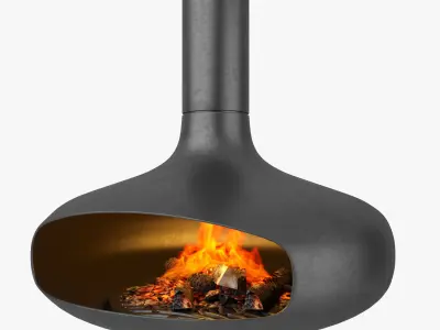 Focus Domofocus Hanging Fireplace 3D Model 3D model