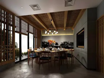 Business Restaurant - Coffee - Banquet  61 3D model