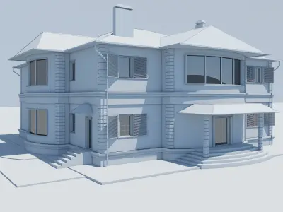  Cottage Houses  Collection  Low-poly 3D model