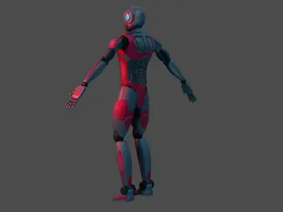 Sci-Fi Cyborg - Game Ready PBR Low-poly 3D model