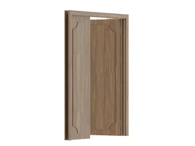 Modern Single Wood Door 3D model