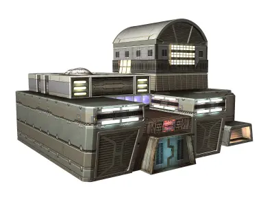Mechanical building - base repair shop 3D model