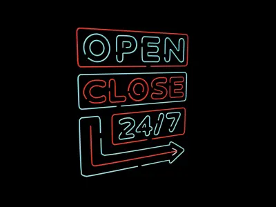 Open Close Neon Sign  3D model