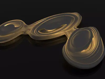 Futuristic building 3D model Low-poly 3D model