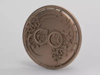 Steampunk pattern 1 Low-poly 3D model