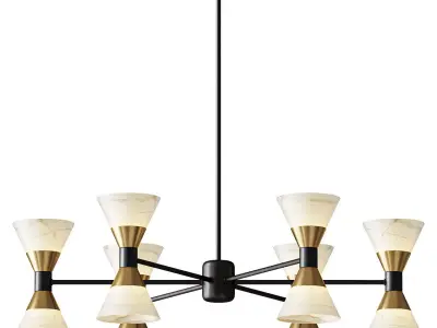  Possini Euro Domino Chandelier 3D model