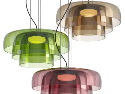 Medieval Nordic Creative Glass Pendant Hanging Lights Low-poly 3D model