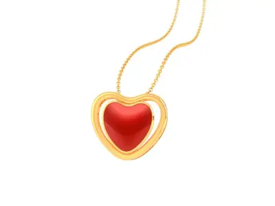 Kids Heart Pendants 3dm STL OBJ FBX Renders Details 3D print model buy