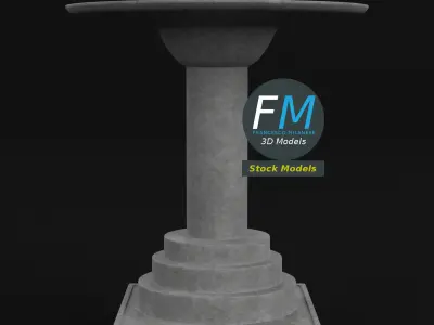 Stone fountain 3D model buy