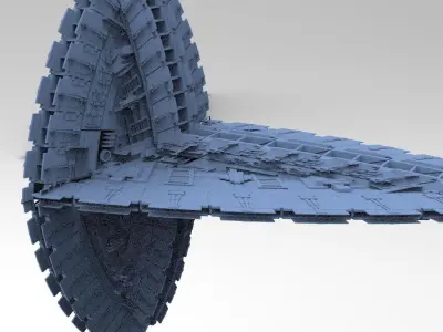 Crystal Alien Ceptor Ship  3D model