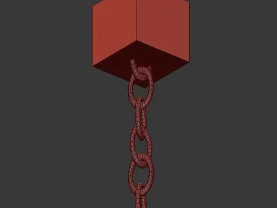 Cage 4 Light Chandelier 3D model