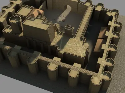 Castle medieval 3D model