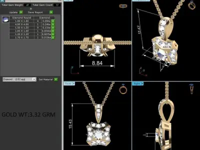 Pendant - 8153 3D print model