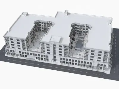 Apartment Complex 04 3D model