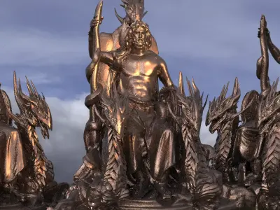 Zeus King of the Gods Throne 2  3D model