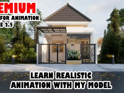 Sketchup enscape exterior and interior  ready for animation 3D model