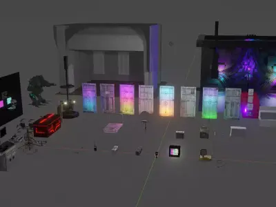 Cyberpunk Lab Asset Pack 3D model