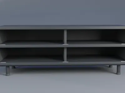 TV table Low-poly 3D model