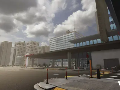 Modern Hospital Low-poly 3D model