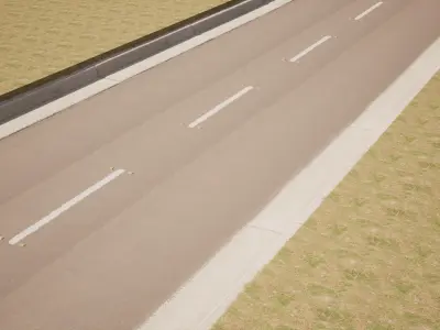Realistic Road Pack Low-poly 3D model