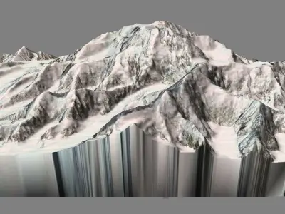 Denali Deenaalee McKinley Mount 3d model Low-poly 3D model