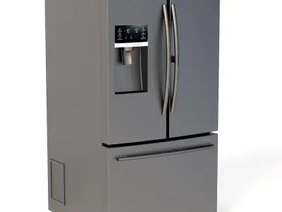 Samsung RF28HDEDPWW AA 28 Cu Ft French Door Food Showcase 3D model