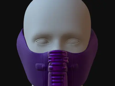 Gas mask helmet 3d model scifi Low-poly  Low-poly 3D model 210