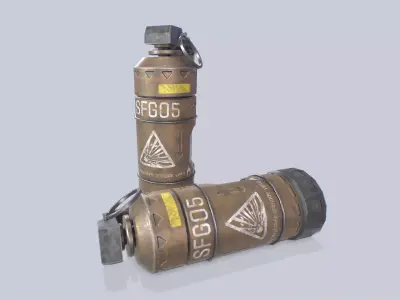 Scifi grenade Low-poly 3D model