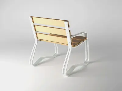 Chair wooden 3D model