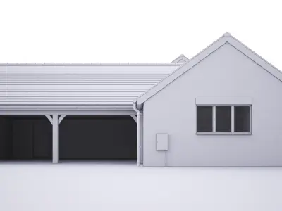 British House Barton Road 1 3D model