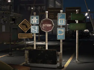 23 Street props - vol 01 3D model