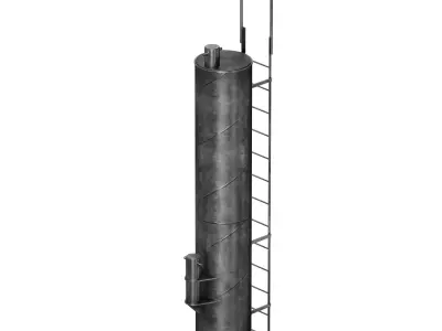 Metal construction - pipe tower scaffold ladder 3D model