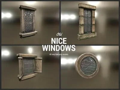 Old Windows Low-poly 3D model