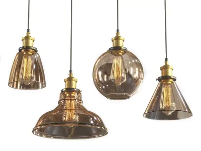 Aliexpress modern pendant Edison lamp light  3D model