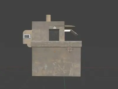 Futuristic Building Blend 3D model