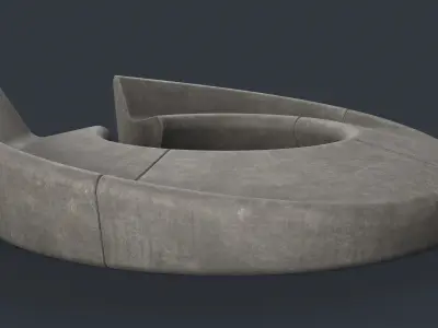 Modern Outdoor Bench 94 PBR Game Ready Low-poly 3D model