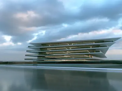 Futuristic Building Concept V2-02 3D model