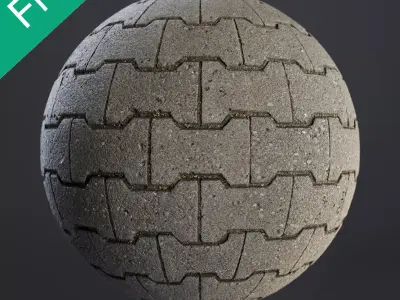 Free Concrete Dumble Free 3D model