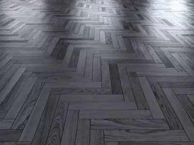 Oak Herringbones dark floor 2 3D model