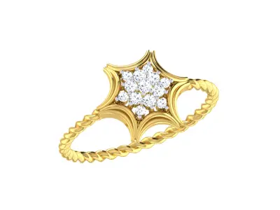 Women Ring Render 3dm STL OBJ FBX Details 3D print model 9